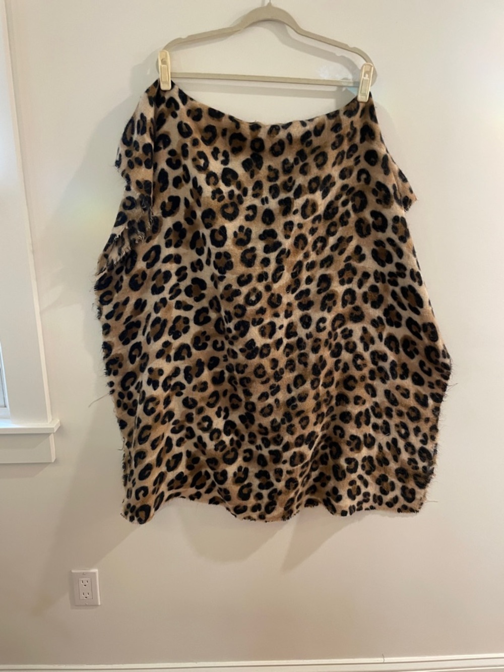 Zara Leopard Print Scarf in Tan and Black. Cozy